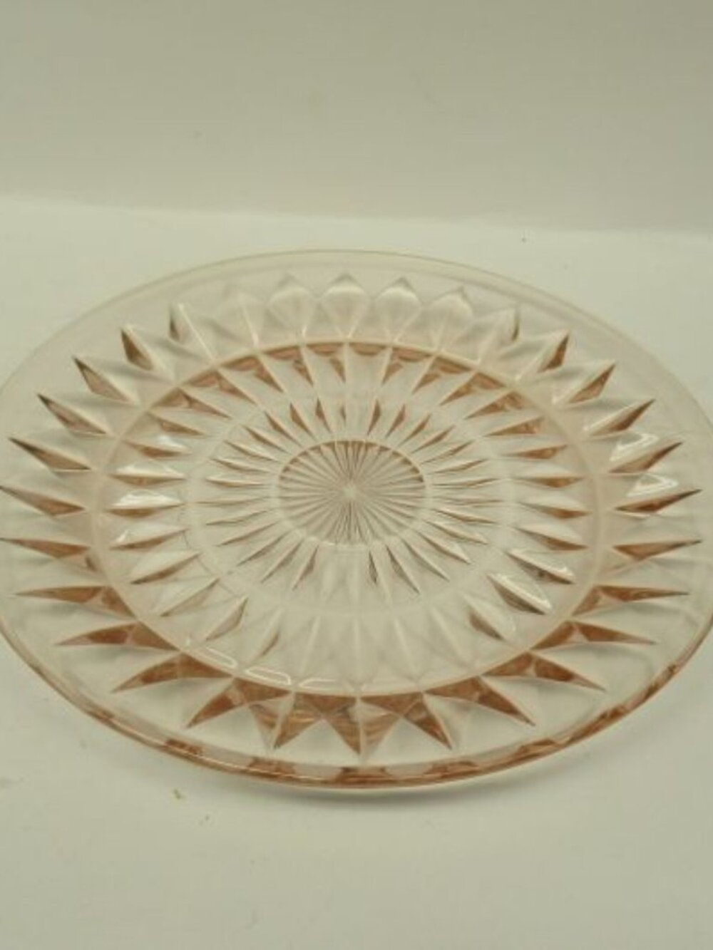 Jeannette Depression Glass Pink WINDSOR aka DIAMOND 7 Inch Salad Plate